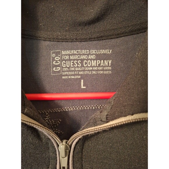 Guess By Marciano Track Jacket Men's L Full Zip Mock Neck Salvation Embroidery - Picture 8 of 11